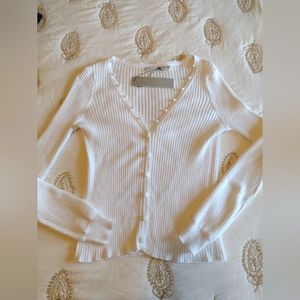 NWT One Grey Day Cotton Cashmere Sweater